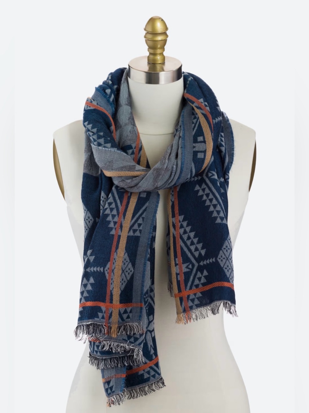 Look By M Pisces Aztec Geometric Scarf